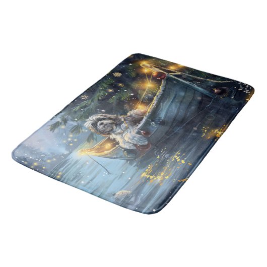 Havanezer Kerstfeest reis Badmat (Gekanteld)