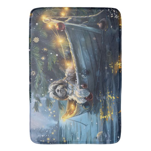 Havanezer Kerstfeest reis Badmat (Voorkant Verticaal)