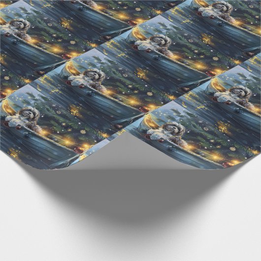 Havanezer Kerstfeest reis Cadeaupapier (Hoek)