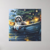 Havanezer Kerstfeest reis Canvas Afdruk (Voorkant)