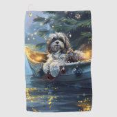 Havanezer Kerstfeest reis Golfhanddoek (Voorkant)