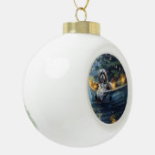 Havanezer Kerstfeest reis Keramische Bal Ornament (Links)
