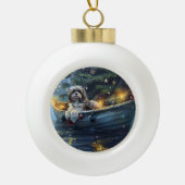 Havanezer Kerstfeest reis Keramische Bal Ornament (Voorkant)