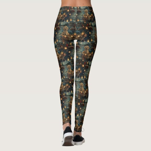 Havanezer Kerstfeest reis Leggings (Achterkant)