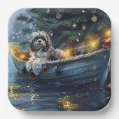 Havanezer Kerstfeest reis Papieren Bordje (Voorkant)