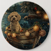 Havanezer Kerstfeest reis Ronde Button 6,0 Cm (Voorkant)