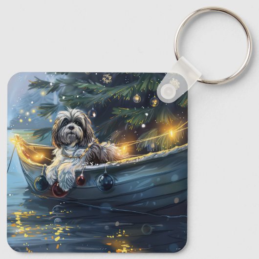 Havanezer Kerstfeest reis Sleutelhanger (Achterkant)