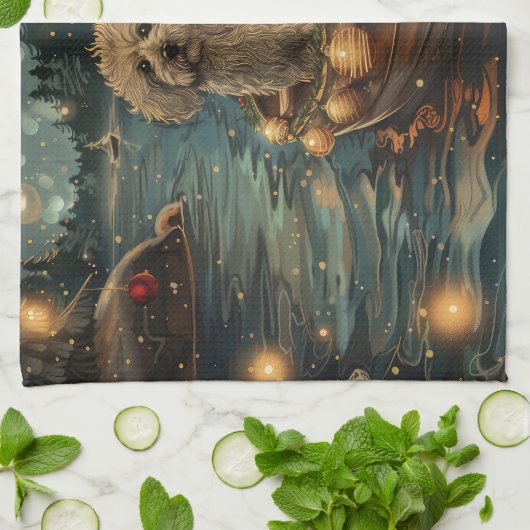 Havanezer Kerstfeest reis Theedoek (Gevouwen)