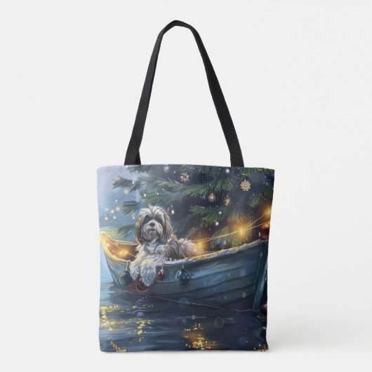 Havanezer Kerstfeest reis Tote Bag (Achterkant)