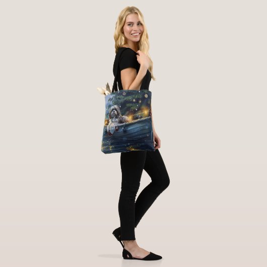 Havanezer Kerstfeest reis Tote Bag (Op model)