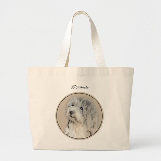 Havanezer Puppy, Havanezer, Cubaanse Bichon, Bicho Grote Tote Bag (Voorkant)