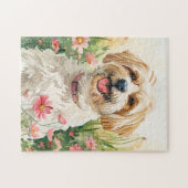 Havanezer puzzel – Waterverf Dog Jigsaw (Horizontaal)