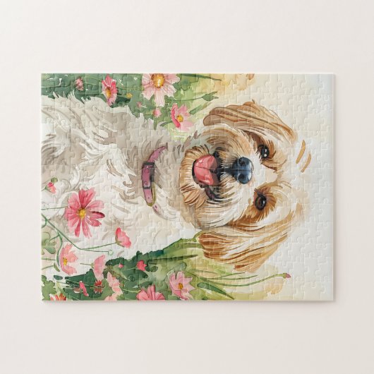 Havanezer puzzel – Waterverf Dog Jigsaw (Horizontaal)