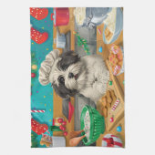 Havanezer Vakantie Bakken: Feestelijke Kerst Theedoek (Verticaal)