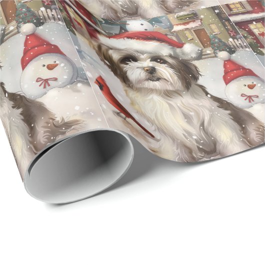 Havanezer Winter Wonderland Christmas Joy Cadeaupapier (Rol Hoek)