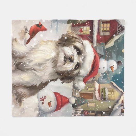 Havanezer Winter Wonderland Christmas Joy Fleece Deken (Voorkant (Horizontaal))