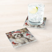 Havanezer Winter Wonderland Christmas Joy Glazen Onderzetter (Schuin)