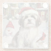 Havanezer Winter Wonderland Christmas Joy Glazen Onderzetter (Achterkant)