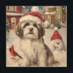 Havanezer Winter Wonderland Christmas Joy Hout Afdruk<br><div class="desc">Dit feestelijke ontwerp vangt de vrolijke sfeer van het vakantieseizoen, met een schattige pup die een kerstmuts draagt. De hond is genesteld in een winterwonderland, compleet met een sneeuwpop, een versierde kerstboom en prachtig ingepakte cadeaus. Sneeuwvlokken herfsten zachtjes en voegen een magische toets toe aan het tafereel, terwijl de levendige...</div>