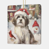 Havanezer Winter Wonderland Christmas Joy Keramisch Ornament (Links)