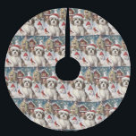 Havanezer Winter Wonderland Christmas Joy Kerstboom Rok<br><div class="desc">Dit feestelijke ontwerp vangt de vrolijke sfeer van het vakantieseizoen, met een schattige pup die een kerstmuts draagt. De hond is genesteld in een winterwonderland, compleet met een sneeuwpop, een versierde kerstboom en prachtig ingepakte cadeaus. Sneeuwvlokken herfsten zachtjes en voegen een magische toets toe aan het tafereel, terwijl de levendige...</div>