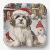 Havanezer Winter Wonderland Christmas Joy Papieren Bordje (Voorkant)