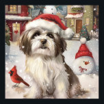 Havanezer Winter Wonderland Christmas Joy Poster<br><div class="desc">Dit feestelijke ontwerp vangt de vrolijke sfeer van het vakantieseizoen, met een schattige pup die een kerstmuts draagt. De hond is genesteld in een winterwonderland, compleet met een sneeuwpop, een versierde kerstboom en prachtig ingepakte cadeaus. Sneeuwvlokken herfsten zachtjes en voegen een magische toets toe aan het tafereel, terwijl de levendige...</div>