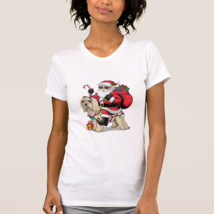 Havanezer Xmas Verlichting Santa Riding Havanezer  T-shirt