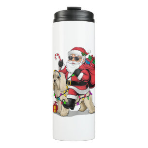Havanezer Xmas Verlichting Santa Riding Havanezer Thermosbeker