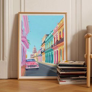 Havanna Print Cuba Print Cuba Illustratie Reis