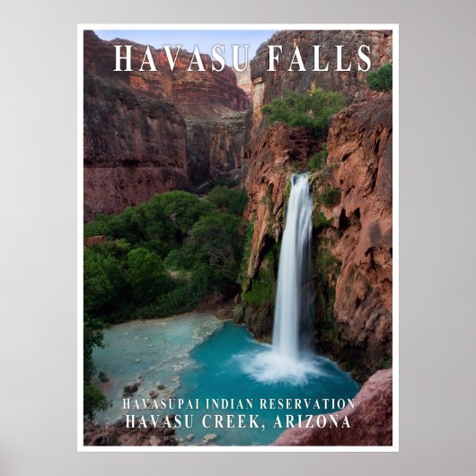 Havasu Falls Arizona Reisposter Poster (Voorkant)
