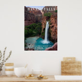 Havasu Falls Arizona Reisposter Poster (Keuken)