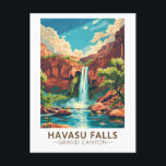 Havasu Herfsten Grand Canyon Travel Art Vintage Briefkaart<br><div class="desc">Havasu Herfsten in een vector art stijl. Havasu Herfst is een waterval van de Havasu Creek in de Grand Canyon in de Amerikaanse staat Arizona.</div>