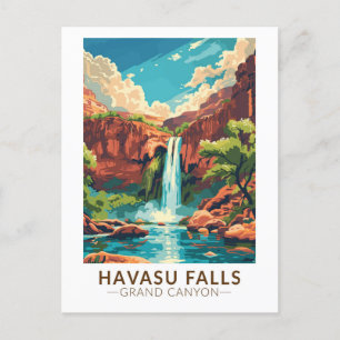 Havasu Herfsten Grand Canyon Travel Art Vintage Briefkaart