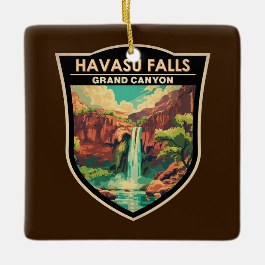 Havasu Herfsten Grand Canyon Travel Art Vintage Keramisch Ornament (Voorkant)
