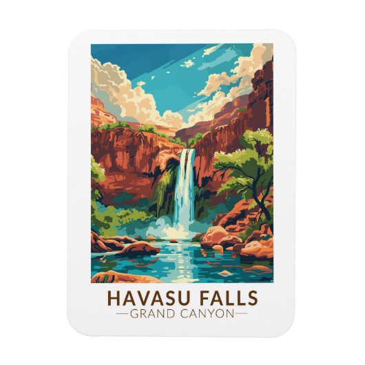 Havasu Herfsten Grand Canyon Travel Art Vintage Magneet (Verticaal)