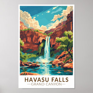 Havasu Herfsten Grand Canyon Travel Art Vintage Poster