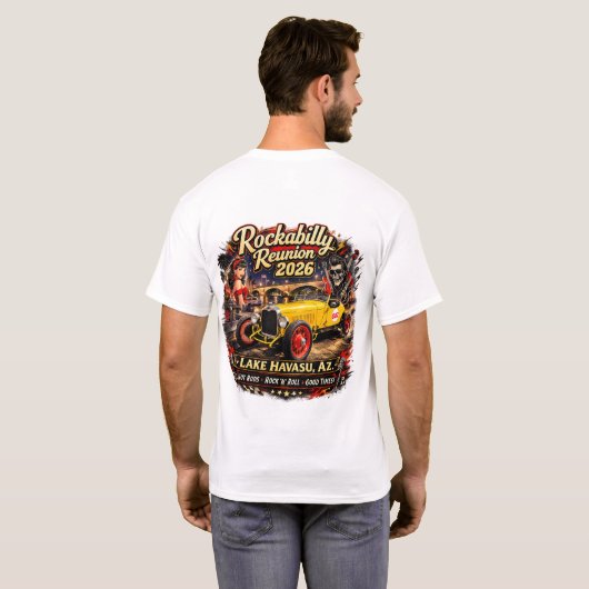 Havasu Rockabilly Reunion 2026 T-Shirt (Achterkant volledig)