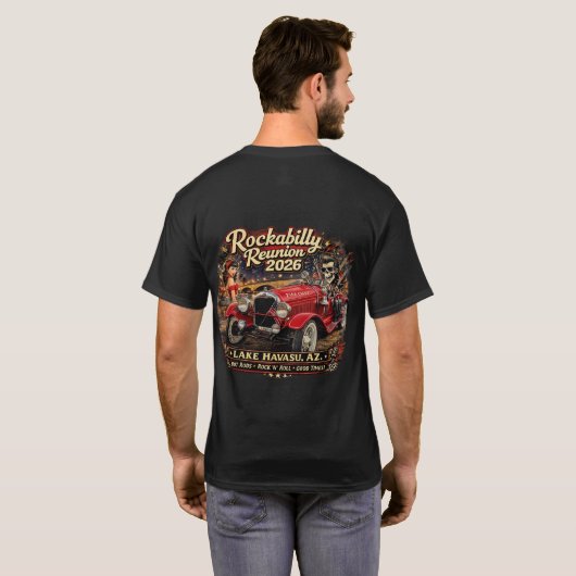 Havasu Rockabilly Reunion 2026 T-Shirt (Achterkant volledig)