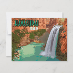 Havasupai Indian Reservation Arizona Flat Kaart