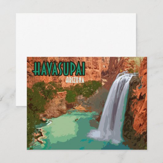 Havasupai Indian Reservation Arizona Flat Kaart (Voorkant / Achterkant)