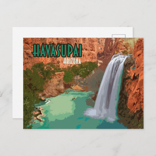 Havasupai Indian Reservation Arizona Mooney Herfst Briefkaart (Voorkant / Achterkant)