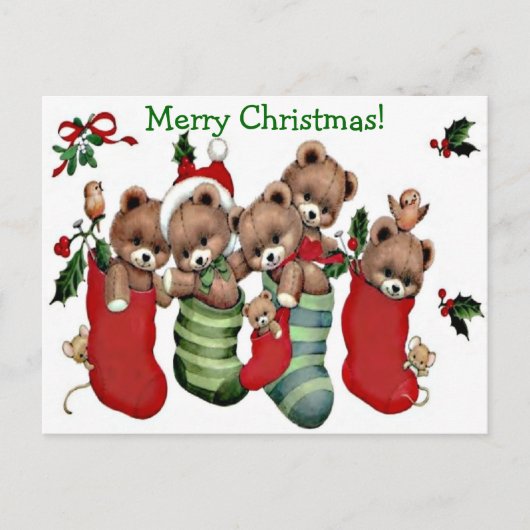 Have a Beary Merry Christmas! - Briefkaart voor on (Voorkant)