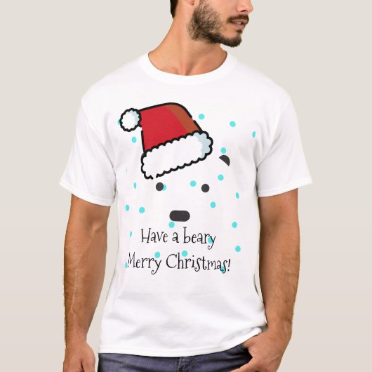 "Have a beary Merry Christmas", een Mannen-T-shirt T-shirt (Voorkant)