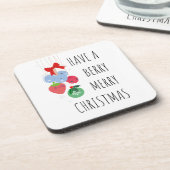 Have a Berry Merry Christmas - Schattigee bessen Bier Onderzetter (Linkerzijde)