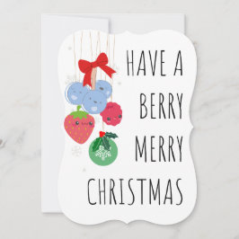 Have a Berry Merry Christmas - Schattigee bessen Feestdagenkaart