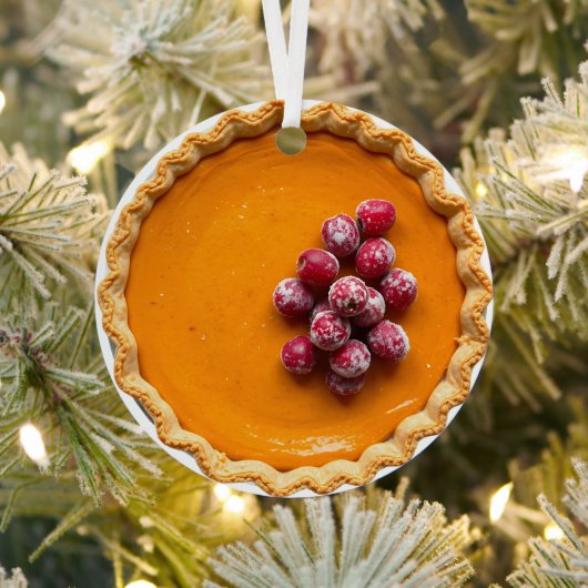 Have a Berry Nice Christmas | Pumpkin Pie Metalen Ornament (Insitu)