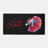 Have a Betta Christmas Funny Santa Fish Lover Pun Bureaumat (Voorkant)