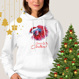 Have a Betta Christmas Funny Santa Fish Lover Pun Hoodie