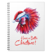 Have a Betta Christmas Funny Santa Fish Lover Pun Notitieboek (Voorkant)